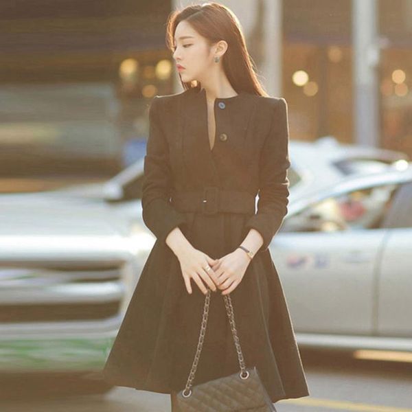women's wool & blends sexemara fashion autumn and winter the skirt a word slim fit hairy windbreaker, Black
women's wool & blends sexemara fashion autumn and winter the skirt a word slim fit hairy windbreaker, Black