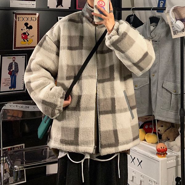 2021 new winter plus veet thick lamb wool jacket men's warm fashion retro plaid men loose korean short coat mens clothes m-2xl 1afr, Black
2021 new winter plus veet thick lamb wool jacket men's warm fashion retro plaid men loose korean short coat mens clothes m-2xl 1afr, Black