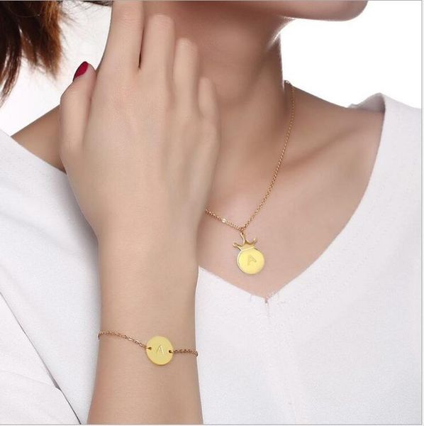 pendant necklaces a to z 26 letter name & for women girl fashion long chain crown gold color diy jewelry gift, Silver 
pendant necklaces a to z 26 letter name & for women girl fashion long chain crown gold color diy jewelry gift, Silver