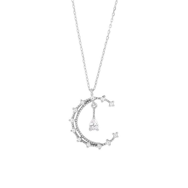 pendant necklaces 2021 water drop moon necklace inset zircon clavicle chain korean fashion temperament choker accessories wholesale gifts, Silver
pendant necklaces 2021 water drop moon necklace inset zircon clavicle chain korean fashion temperament choker accessories wholesale gifts, Silver