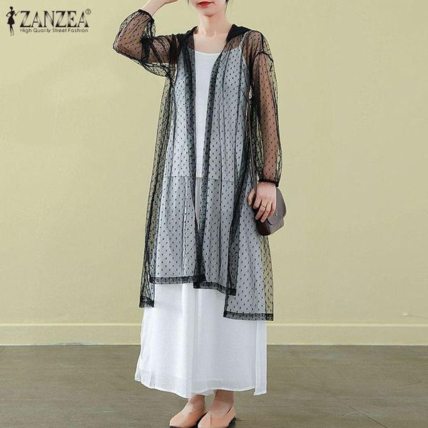 women's blouses & shirts stylish solid mesh see through blouse 2021 zanzea casual long sleeve blusas female tunic oversized 5xl, White
women's blouses & shirts stylish solid mesh see through blouse 2021 zanzea casual long sleeve blusas female tunic oversized 5xl, White