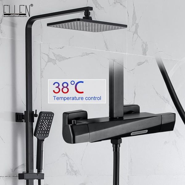 black thermostatic shower faucets sets water bathroom mixer waterfall faucet rainfall tub spout shower thermostat tap el9403
black thermostatic shower faucets sets water bathroom mixer waterfall faucet rainfall tub spout shower thermostat tap el9403