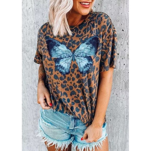 leopard print butterfly women is fashion words 3d printing short slim t-shirt summer casual round neck short short sleeve t-shirt, White
leopard print butterfly women is fashion words 3d printing short slim t-shirt summer casual round neck short short sleeve t-shirt, White
