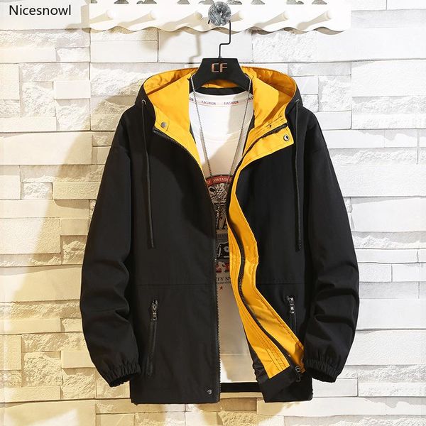 men spring autumn casual jacket loose hooded male jackets and coats outwear streetwear solid windbreaker, Black;brown
men spring autumn casual jacket loose hooded male jackets and coats outwear streetwear solid windbreaker, Black;brown