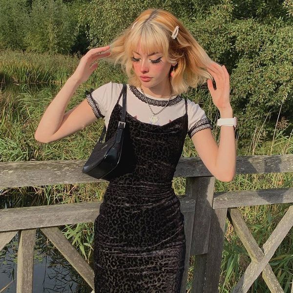 leopard print midi dresses goth aesthetic spaghetti straps split dress for women dark academia fashion clothes, Black;gray
leopard print midi dresses goth aesthetic spaghetti straps split dress for women dark academia fashion clothes, Black;gray
