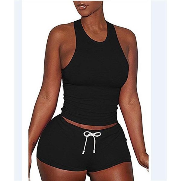 women's tracksuits women summer sets tanks shorts o neck sleeveless casual crop fashion lace up solid color female, Gray
women's tracksuits women summer sets tanks shorts o neck sleeveless casual crop fashion lace up solid color female, Gray