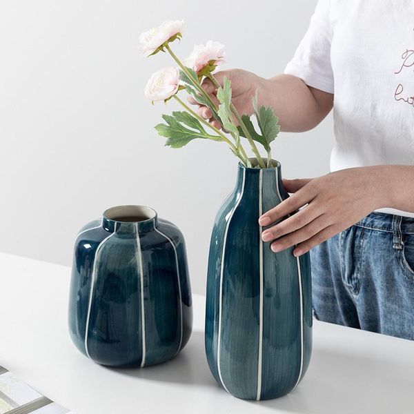 vases nordic style creative ceramic vase kiln change blue simple home decoration living room decorations wedding flower
vases nordic style creative ceramic vase kiln change blue simple home decoration living room decorations wedding flower