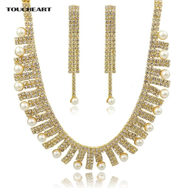earrings & necklace toucheart gift friendship crystal simulated pearl chunky gold color chain necklaces jewelry sets for women set150075, Silver
earrings & necklace toucheart gift friendship crystal simulated pearl chunky gold color chain necklaces jewelry sets for women set150075, Silver