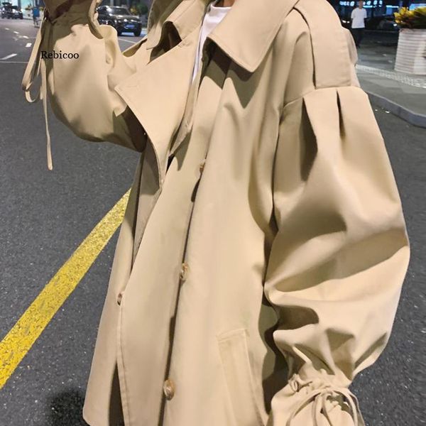 women's trench coats spring and autumn short windbreaker khaki black coat loose cloak belt, Tan;black
women's trench coats spring and autumn short windbreaker khaki black coat loose cloak belt, Tan;black