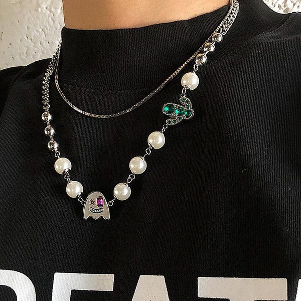 pendant necklaces korean devil ghost cactus pearl necklace street hip hop style niche design clavicle chain accessories collares, Silver
pendant necklaces korean devil ghost cactus pearl necklace street hip hop style niche design clavicle chain accessories collares, Silver