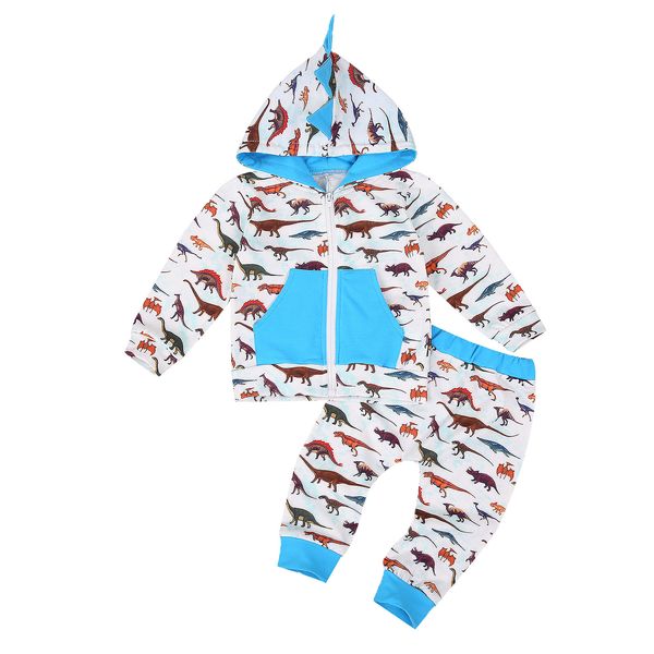 1-6y autumn winter infant boys dinosaur outfits long sleeve pockets hooded zipper jacket + trousers pants 2pcs, White
1-6y autumn winter infant boys dinosaur outfits long sleeve pockets hooded zipper jacket + trousers pants 2pcs, White