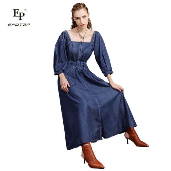 casual dresses efatzp autumn vestido women dress 2021 vintage denim square collar single breasted vestidos, Black;gray
casual dresses efatzp autumn vestido women dress 2021 vintage denim square collar single breasted vestidos, Black;gray