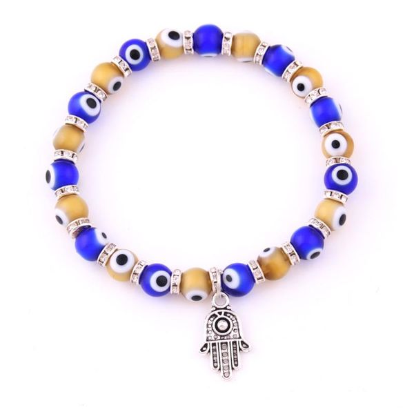 charm bracelets different color arrival handmade eye beads with fatima hand bracelet coloured glaze ball, Golden;silver
charm bracelets different color arrival handmade eye beads with fatima hand bracelet coloured glaze ball, Golden;silver