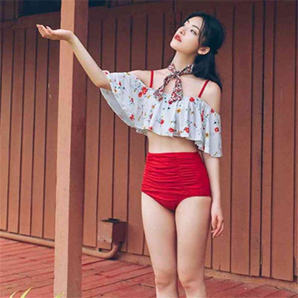 floral women's one line shoulder arm show thin cover belly bikini swimsuit split two piece swimsuit, White;black
floral women's one line shoulder arm show thin cover belly bikini swimsuit split two piece swimsuit, White;black
