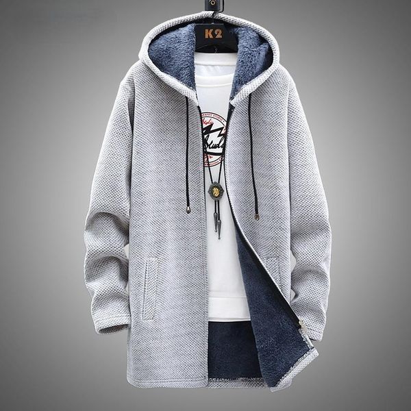men's sweaters 2021 mens clothing men sweater fleece cardigan winter jacket slim long hooded thick warm coat, White;black
men's sweaters 2021 mens clothing men sweater fleece cardigan winter jacket slim long hooded thick warm coat, White;black