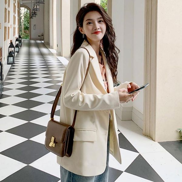 women's suits & blazers women blazer white plus size single-breasted suit jacket 2021 autumn fashion korean black casual coat harajuku, White;black
women's suits & blazers women blazer white plus size single-breasted suit jacket 2021 autumn fashion korean black casual coat harajuku, White;black