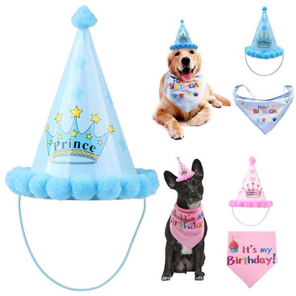dog apparel cartoon pet small dogs birthday party hat 27.24inch x 10.11inch and saliva towel set pink, blue prints 1
dog apparel cartoon pet small dogs birthday party hat 27.24inch x 10.11inch and saliva towel set pink, blue prints 1