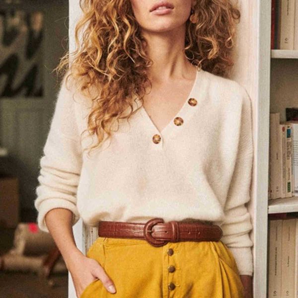 women's sweaters sweater ribbed knit pullover women elegant autumn mohair v neck long sleeve button down streetwear sweater soft office, White;black
women's sweaters sweater ribbed knit pullover women elegant autumn mohair v neck long sleeve button down streetwear sweater soft office, White;black