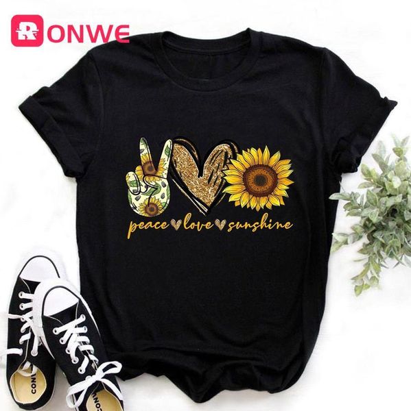 women sunflower peace love sunshine black tshirt girl harajuku casual white 90s t shirt fashion female t-shirt drop shipping
women sunflower peace love sunshine black tshirt girl harajuku casual white 90s t shirt fashion female t-shirt drop shipping