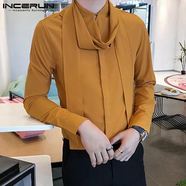 men's casual shirts 2021 korean style tie blouse men fashion long-sleeved autumn trend creative personality streamer shirt s-5xl inceru, White;black
men's casual shirts 2021 korean style tie blouse men fashion long-sleeved autumn trend creative personality streamer shirt s-5xl inceru, White;black