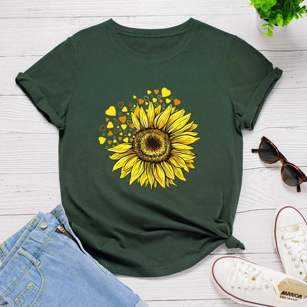 women's t-shirt casual sunflower prints graphic tees for women cotton t shirts streetwear comfortable t-shirts lady fashion tshirts, White
women's t-shirt casual sunflower prints graphic tees for women cotton t shirts streetwear comfortable t-shirts lady fashion tshirts, White