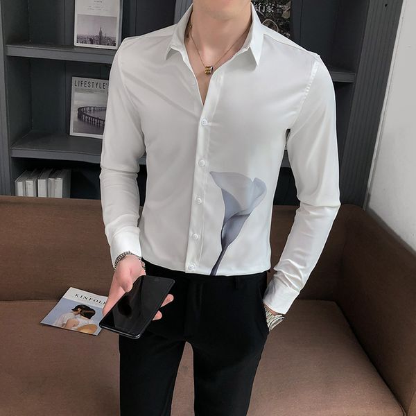 warm sale of men dressed in 2021 fashion casual long sleeve white shirts for men's clothes all game thin prom club adjustment xbw2, White;black
warm sale of men dressed in 2021 fashion casual long sleeve white shirts for men's clothes all game thin prom club adjustment xbw2, White;black