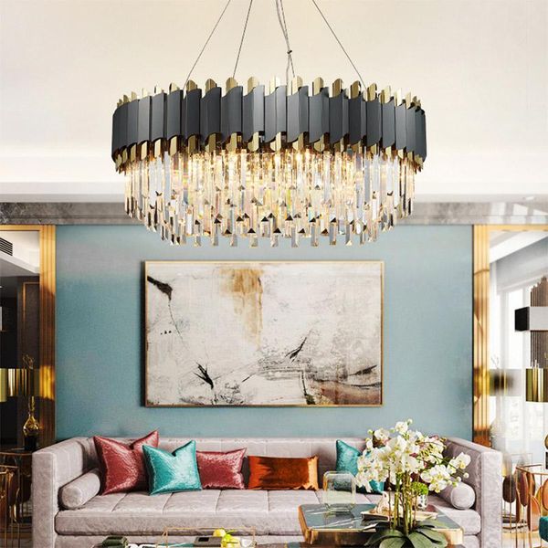 chandeliers led art deco black gold stainless steel crystal chandelier suspension lamp lighting luster foyer
chandeliers led art deco black gold stainless steel crystal chandelier suspension lamp lighting luster foyer