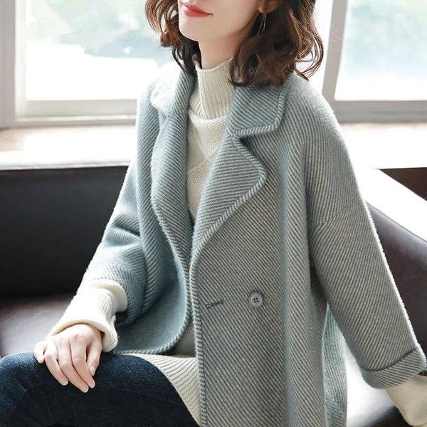 women's trench coats graceful style mink wool short winter jacket women korean fashion single button coat 2021 atumn knitted cardigan c, Tan;black
women's trench coats graceful style mink wool short winter jacket women korean fashion single button coat 2021 atumn knitted cardigan c, Tan;black