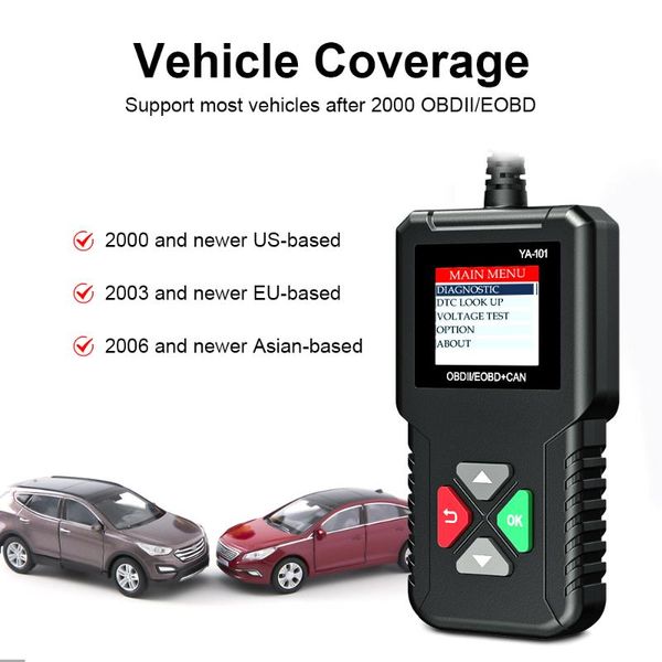 code readers & scan tools ya101 obd2 car scanner 12v automotive check engine error reader diagnostic tool with battery test fault instrument
code readers & scan tools ya101 obd2 car scanner 12v automotive check engine error reader diagnostic tool with battery test fault instrument