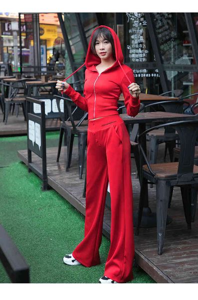 women's two piece pants spring fall combined with female fashion training streetwear outfits zipper sport clothes loose pants casual le, White
women's two piece pants spring fall combined with female fashion training streetwear outfits zipper sport clothes loose pants casual le, White