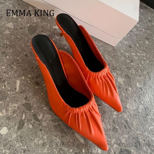 2021 spring new women genuine leather mules shoes pointy toe kitten heels slippers sandalias outside party zapatos de mujer, Black
2021 spring new women genuine leather mules shoes pointy toe kitten heels slippers sandalias outside party zapatos de mujer, Black