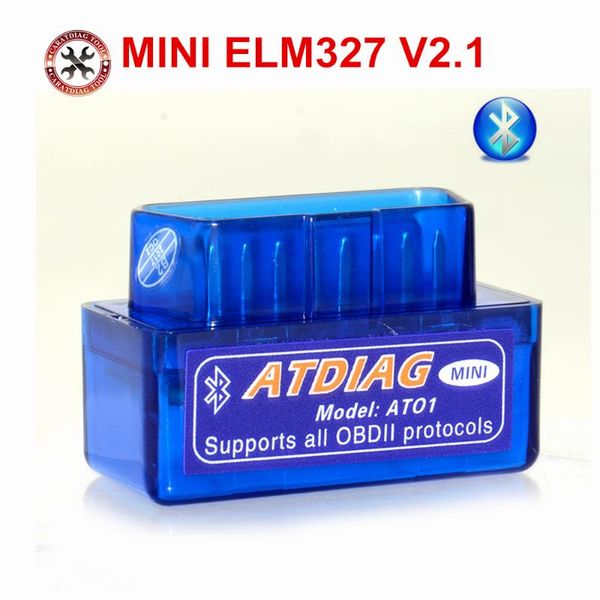 code readers & scan tools est mini elm327 bluetooth obd2 v2.1 auto scanner obdii 2 car elm 327 tester diagnostic tool for android windows sy