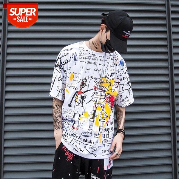 2020 new cartoon graffiti printing couple short-sleeved t-shirt male street hip hop harajuku korean large size loose ins style #6b4g, White;black
2020 new cartoon graffiti printing couple short-sleeved t-shirt male street hip hop harajuku korean large size loose ins style #6b4g, White;black