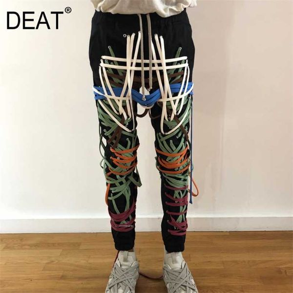 deat winter elastic drawstring cross full length slim feet high street pants trousers and single breasted jacket wn151 211007, Black;white
deat winter elastic drawstring cross full length slim feet high street pants trousers and single breasted jacket wn151 211007, Black;white
