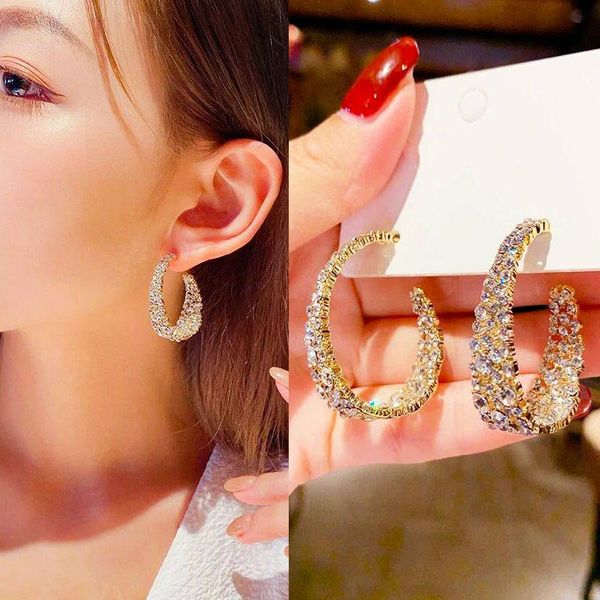 hoop & huggie big circle round earrings for women's fashion crystal statement golden punk charm party jewelry gift, Golden;silver
hoop & huggie big circle round earrings for women's fashion crystal statement golden punk charm party jewelry gift, Golden;silver