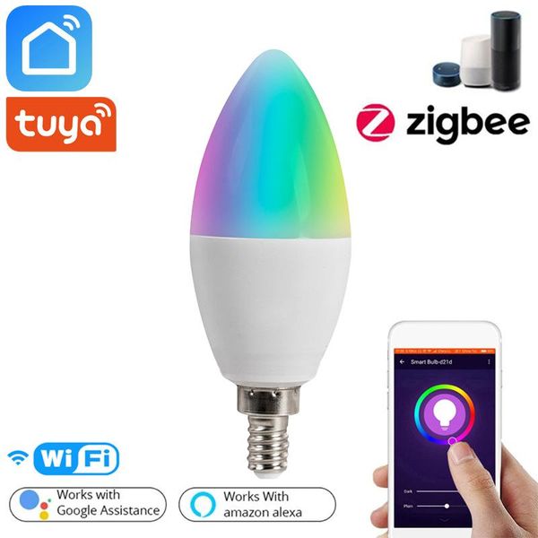 smart home control tuya zigbee 3.0 led bulb rgb cw colorful 320 lumens 5w wifi candle lamp e14/e12 work with alexa google
smart home control tuya zigbee 3.0 led bulb rgb cw colorful 320 lumens 5w wifi candle lamp e14/e12 work with alexa google