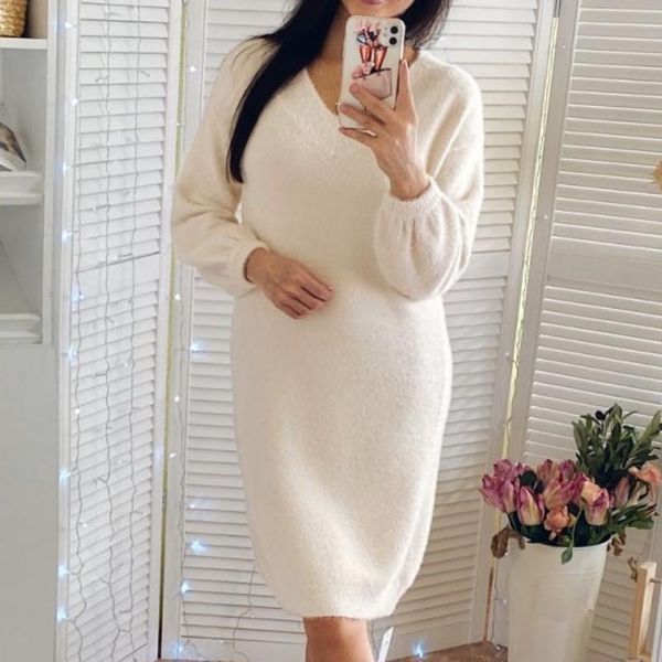 casual dresses sweater dress women v neck long sleeve lady autumn winter loose tunic knitted short solid vestido feminino, Black;gray
casual dresses sweater dress women v neck long sleeve lady autumn winter loose tunic knitted short solid vestido feminino, Black;gray