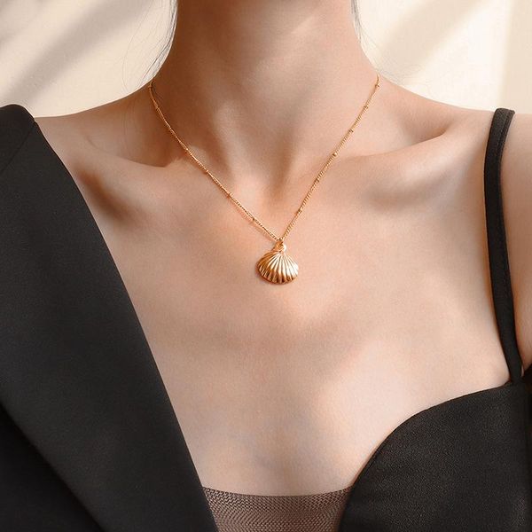 pendant necklaces yaonuan minimalist gold plated necklace for women titanium steel link chain shell-shaped metal pendants fashion jewelry pa, Silver
pendant necklaces yaonuan minimalist gold plated necklace for women titanium steel link chain shell-shaped metal pendants fashion jewelry pa, Silver