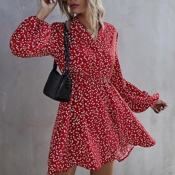 casual dresses 2021 spring women dress dot print puff sleeve v neck mini summer ruched bohemian beach fashion red clothes, Black;gray
casual dresses 2021 spring women dress dot print puff sleeve v neck mini summer ruched bohemian beach fashion red clothes, Black;gray
