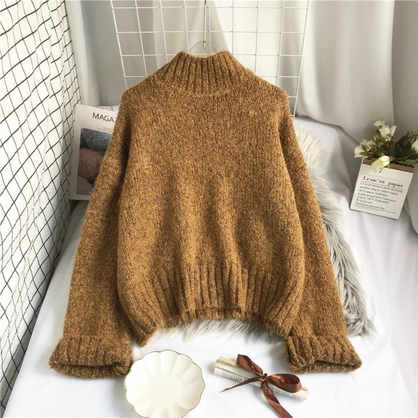 women's sweaters ebaihui half female turtleneck and outer winter wear loose thick sweaters solid basic sweater lf8p, White;black
women's sweaters ebaihui half female turtleneck and outer winter wear loose thick sweaters solid basic sweater lf8p, White;black