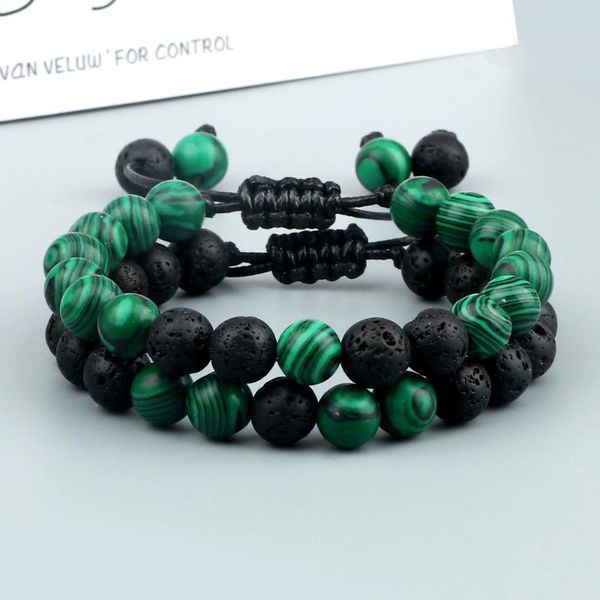 beaded, strands fashion 8mm malachite couples bracelets energy balance lava braided bracelet jewelry men women healing bangles, Black
beaded, strands fashion 8mm malachite couples bracelets energy balance lava braided bracelet jewelry men women healing bangles, Black