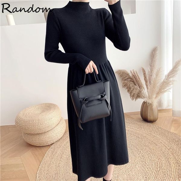 casual dresses retro long sleeve half turtleneck knitted dress fall winter slim bodycon sheath sweater a line female 2021 black, Black;gray
casual dresses retro long sleeve half turtleneck knitted dress fall winter slim bodycon sheath sweater a line female 2021 black, Black;gray