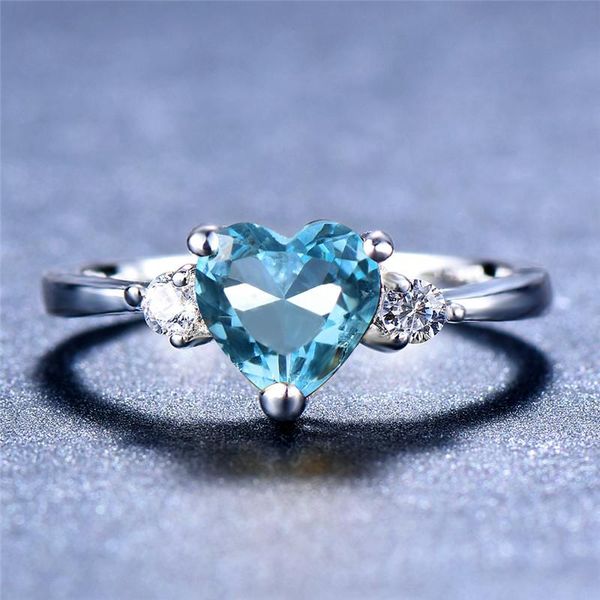 wedding rings female crystal light blue heart ring fashion zircon finger promise silver color love engagement for women, Slivery;golden
wedding rings female crystal light blue heart ring fashion zircon finger promise silver color love engagement for women, Slivery;golden