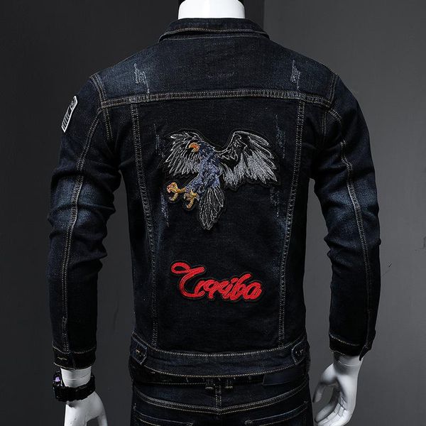 men's jackets spring and autumn 2021 embroidery trendy brand denim japanese printed breasted long sleeve jacket, Black;brown
men's jackets spring and autumn 2021 embroidery trendy brand denim japanese printed breasted long sleeve jacket, Black;brown