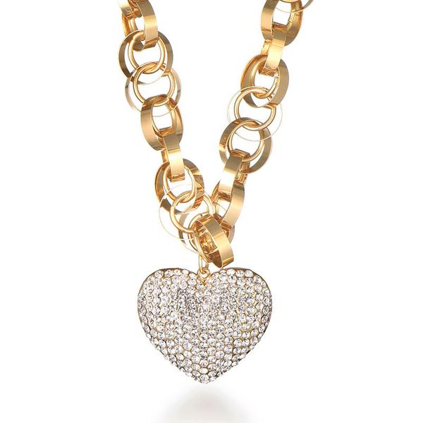 pendant necklaces luxury big crystal heart necklace women statement punk gold long fashion jewelry 2021 accessory gift, Silver
pendant necklaces luxury big crystal heart necklace women statement punk gold long fashion jewelry 2021 accessory gift, Silver