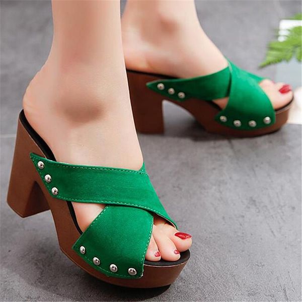 sandals summer women square high heel platform flock casual rivet pumps peep toe female elegant ladies shoes f446, Black
sandals summer women square high heel platform flock casual rivet pumps peep toe female elegant ladies shoes f446, Black