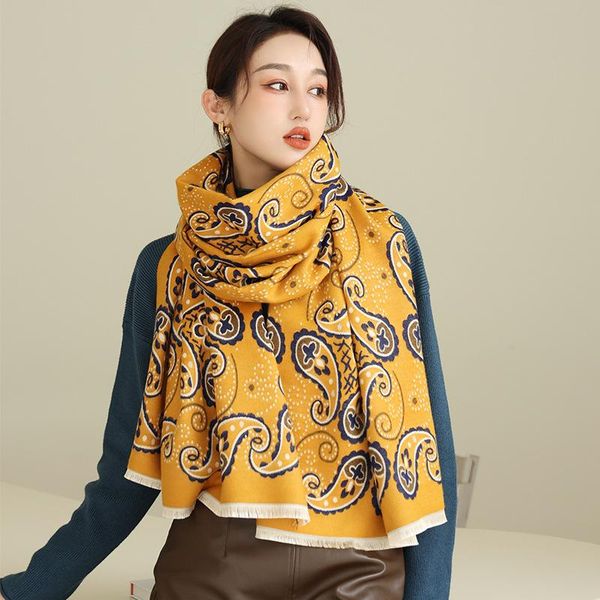 scarves paisley cashmere scarf for women thick warm blanket female bufanda lady neck shawls and wraps pashmina stoles, Blue;gray
scarves paisley cashmere scarf for women thick warm blanket female bufanda lady neck shawls and wraps pashmina stoles, Blue;gray