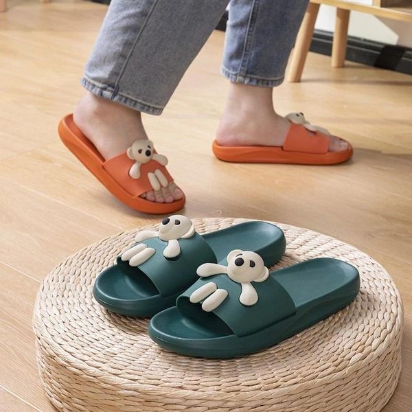slippers summer ladies men's beach sandals and cartoon bear eva soft bottom non-slip home bathroom shoes, Black
slippers summer ladies men's beach sandals and cartoon bear eva soft bottom non-slip home bathroom shoes, Black