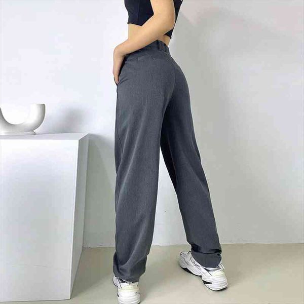 women wide leg pants summer thin fabric high waist button fly long trousers casual bottoms all match y2k pants, Black;white
women wide leg pants summer thin fabric high waist button fly long trousers casual bottoms all match y2k pants, Black;white