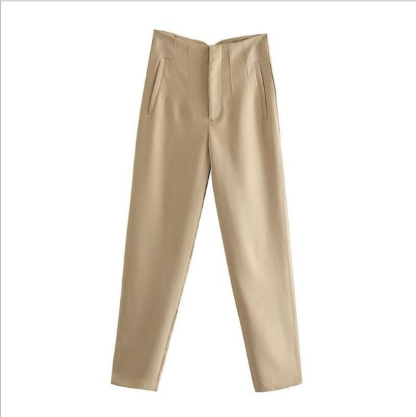 women's pants & capris 2021 spring trouser suits high waisted women fashion office beige chic button zip elegant pink casual woman, Black;white
women's pants & capris 2021 spring trouser suits high waisted women fashion office beige chic button zip elegant pink casual woman, Black;white